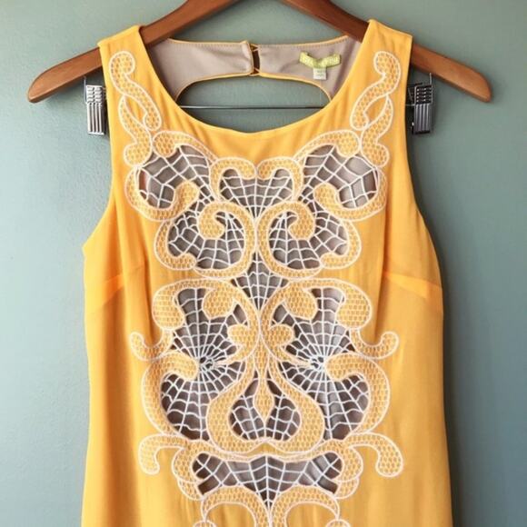 GIANNI BINI Yellow Evelyn Mini Dress NWT - Picture 3 of 8